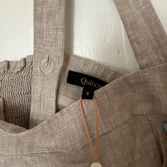 NWT Quince 100% European Linen Fitted Tank | Size S | Color Flax - Picture 7 of 8